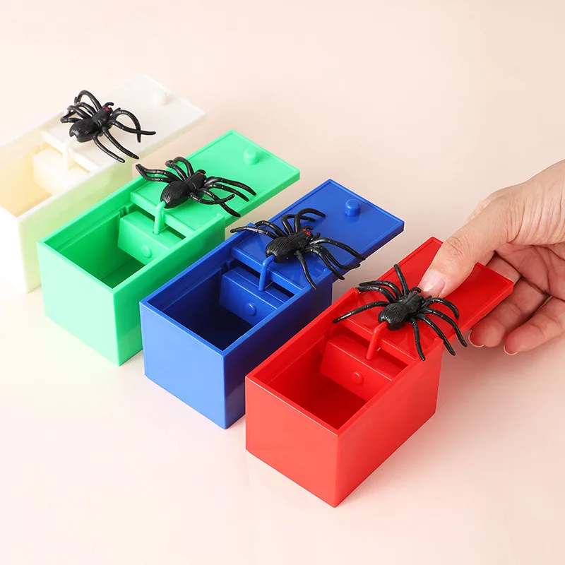 Fun Children Prank Scary Spider Colour Box Toys Adult Prank April Fools Day Halloween Creative Spooky Spider Box Festival Gift