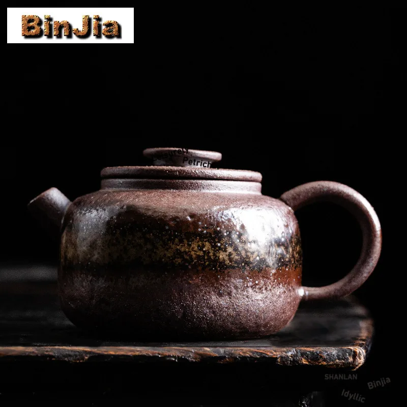 

120 мл ретро печь для изменения Kiyomizu Ware чайник ручной работы чайник чайник чайник с ситечком чайная посуда украшения