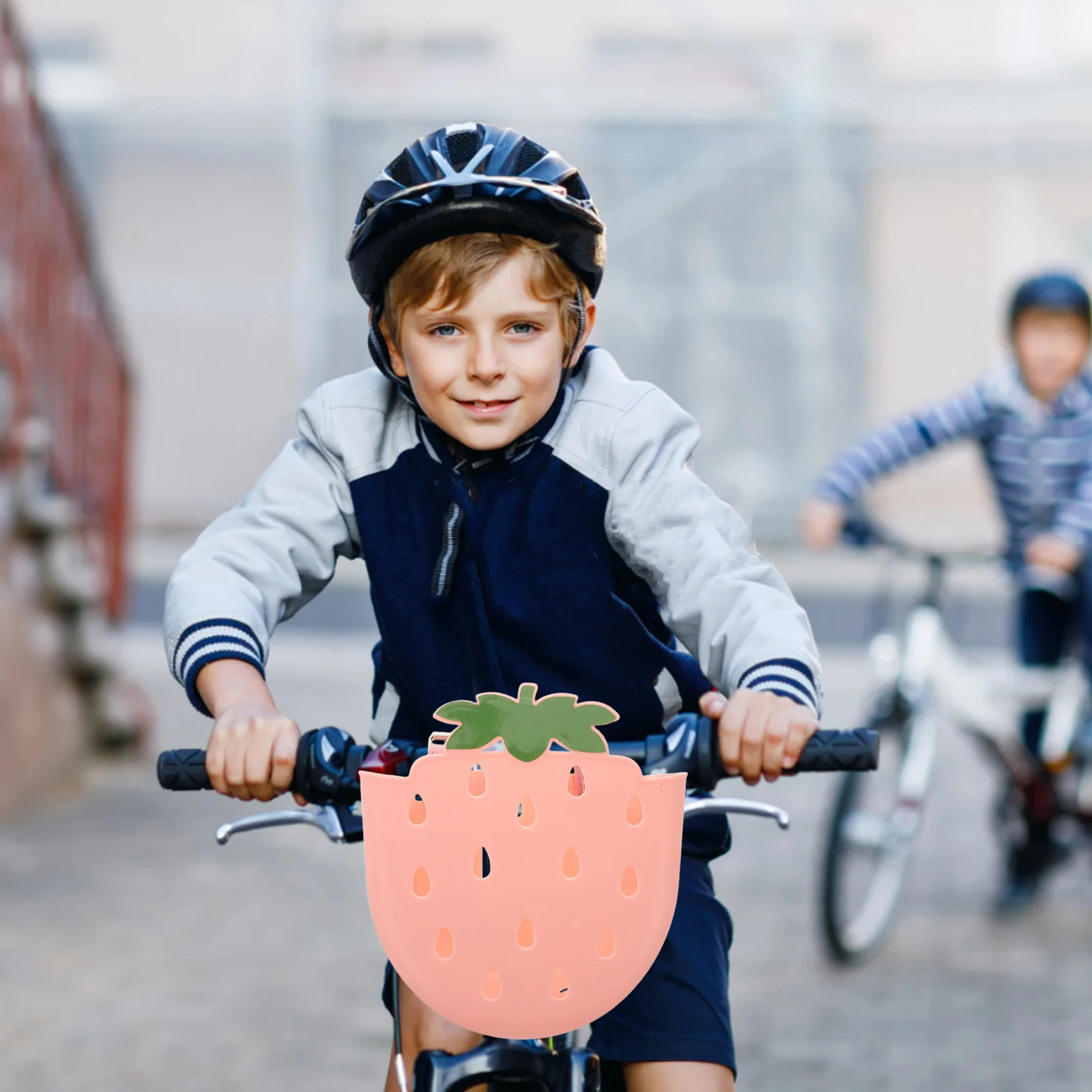 

2Pcs Kids Bike Basket Lightweight Fruit-Shaped Front Frame Basket for Children's Bicycle Scooter Tricycle Storage Ride-on