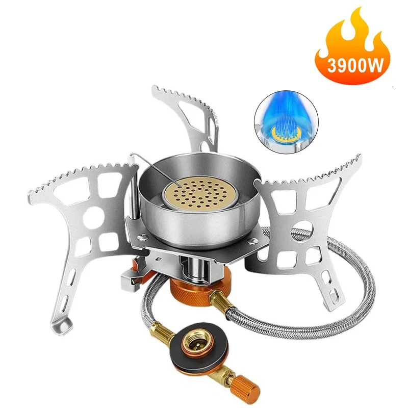 

Ветрозащитная газовая плита 3900 Вт, мини-газовая плита для кемпинга, складная модульная электронная плита - идеально подходит для приготовления пищи и походов