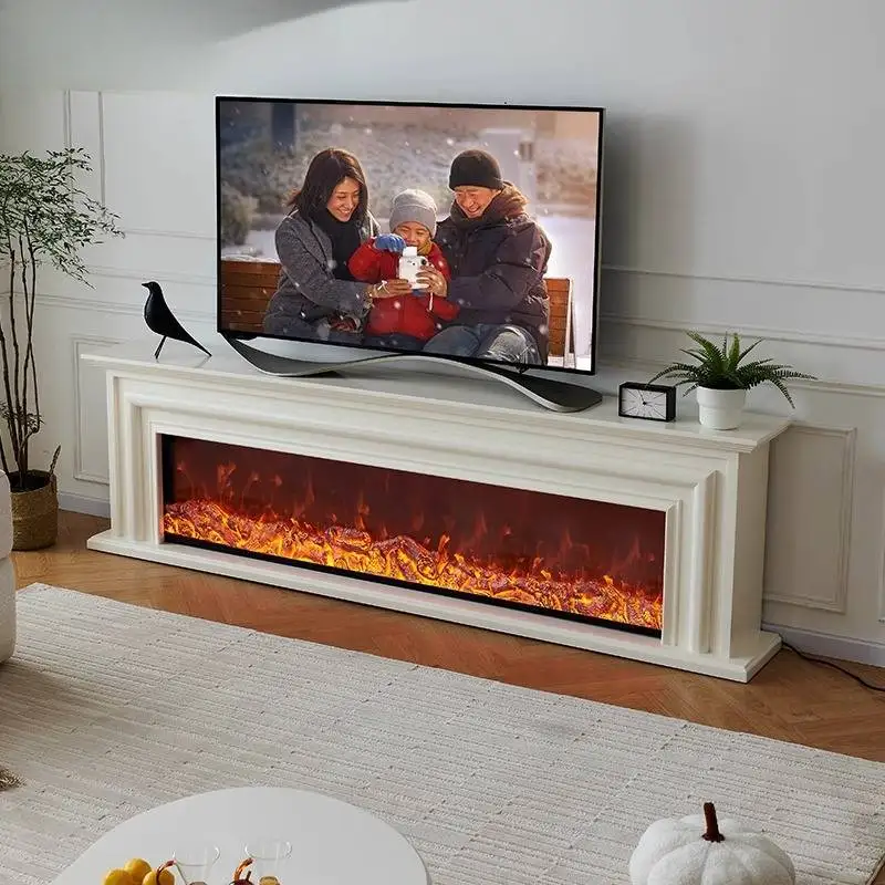 

Long Decoration Wall Tv Cabinet Beige European Unique Fireplace Tv Cabinet Luxury White Nordic Fernseherschrank Furniture Home