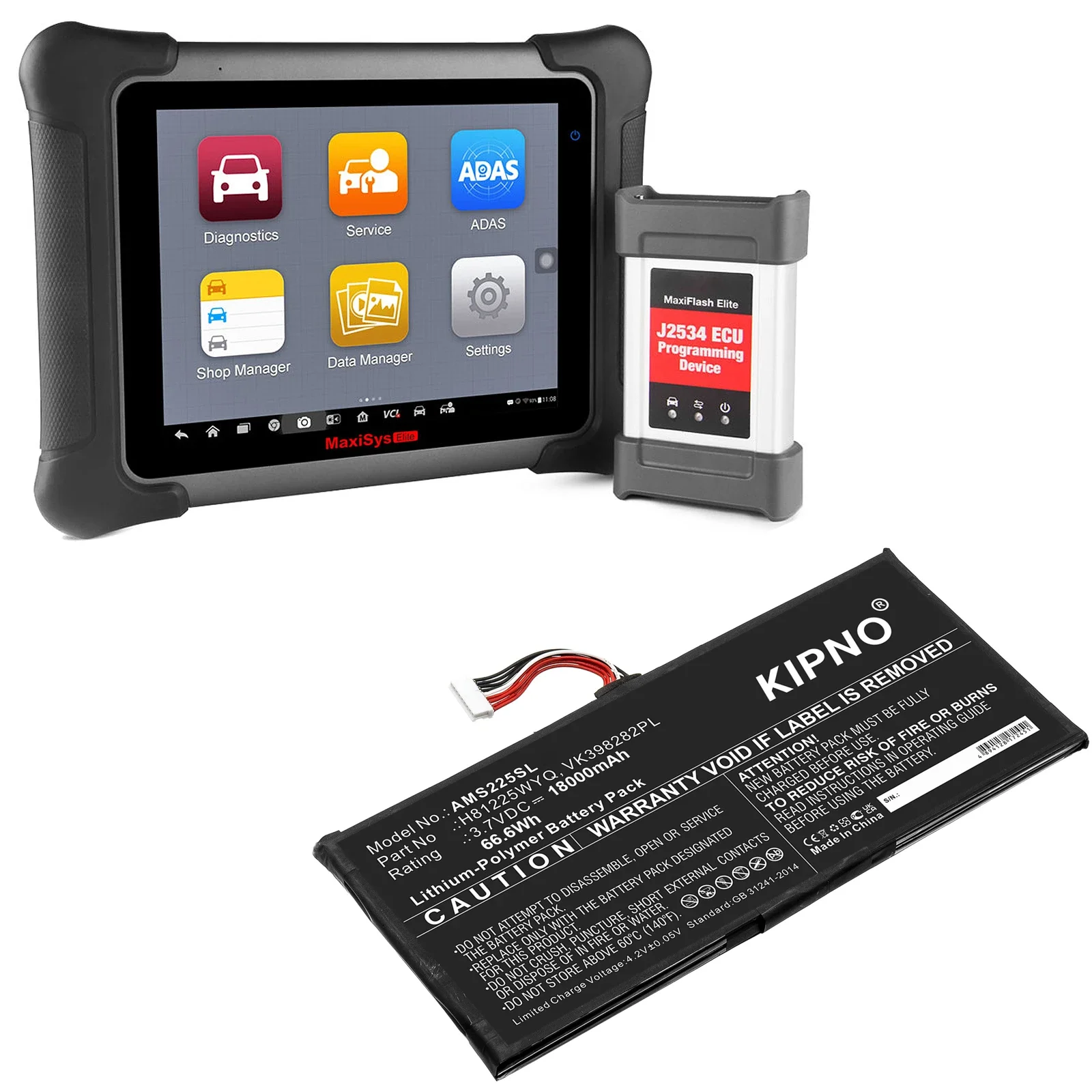 

Autel MaxiSys Elite Diagnostic Scanner Battery 3.7V 18000mAh H81225WYQ VK398282PL High Capacity for Automotive Repair Tool