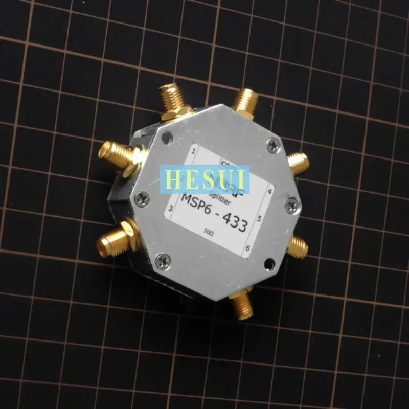 RF 400MHz-460MHz radio 0.7M frequency band, ISM frequency 6-channel RF signal Power Divider & Combiner,SMA interface