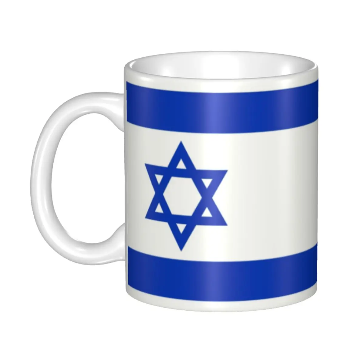 Flag Of Israel Coffee Mug DIY Customized Ocean Waves Ceramic Milk Tea Mug Men Women Outdoor Work Camping Cups And Mugs