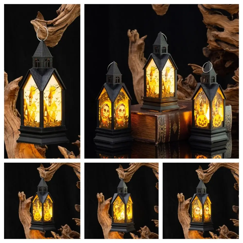 

Portable Glow Halloween Wind Lantern Hanging Witch Halloween Portable Lantern Ghost Castle Prop