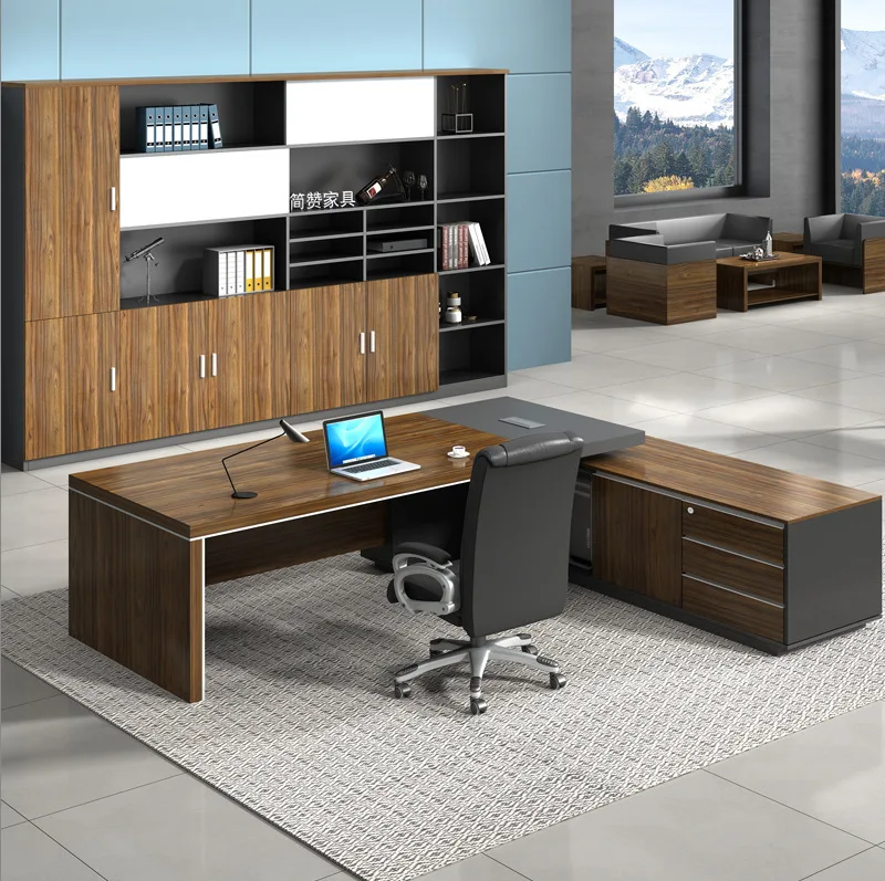 

Офисная мебель, стол босса, простой современный президент, комбинация стола и стула большого класса