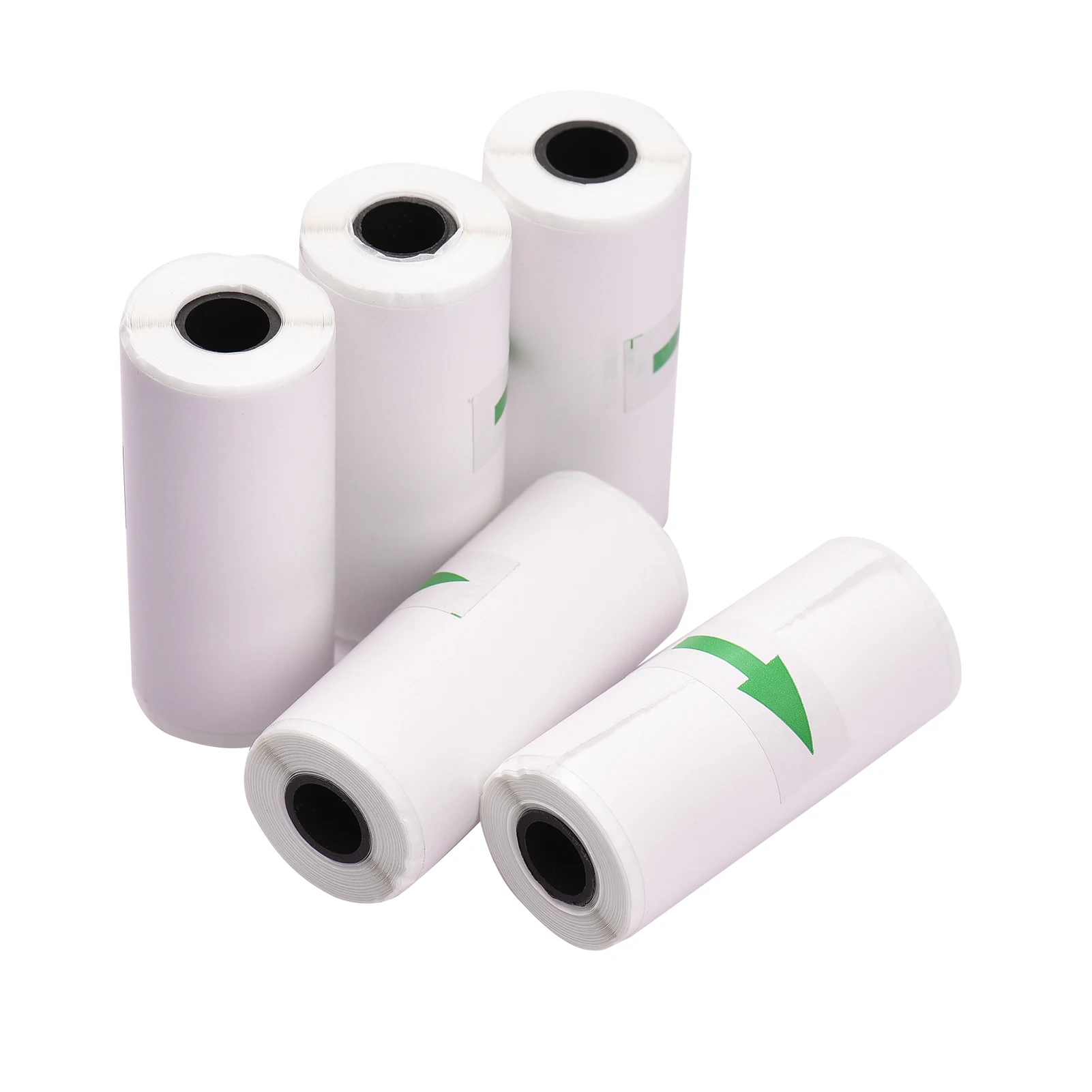 

5pcs Thermal Paper Adhesive Thermal Receipt Sticker Paper Rolls 57*25mm for Mini Pocket Photo Printer Peripage Poooli Paperang