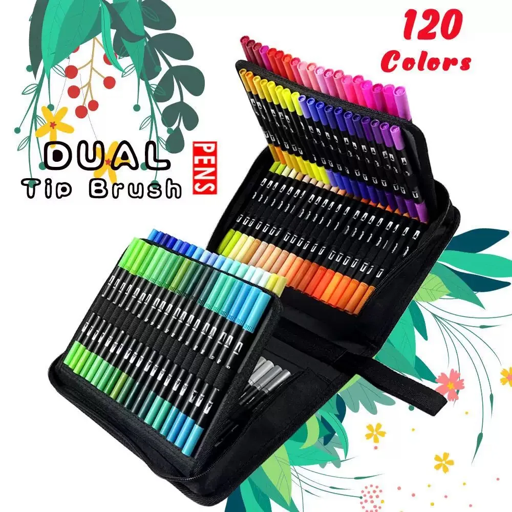 72/100/120/168Colors Markers Set Double Ended Manga Art Brush Pen Set Childrenschool Accessories Art Supplies Drawing Stationery
