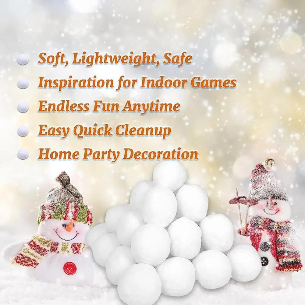 Soft Snowball Ornaments Realistic Fake Snowballs Set for Winter Holiday Decoration Indoor Outdoor Home Office for Kids for Sale