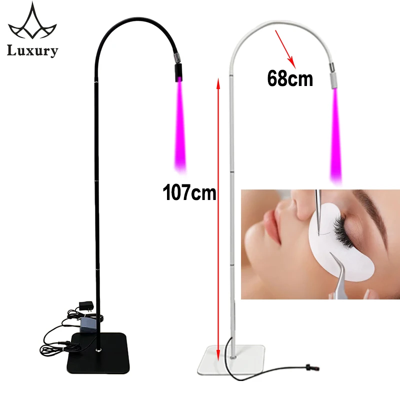 lampada de cura uv de alta potencia para cola de cilios lampada de cura led com interruptor de pe lampada de assoalho para secagem rapida de esmaltes 01