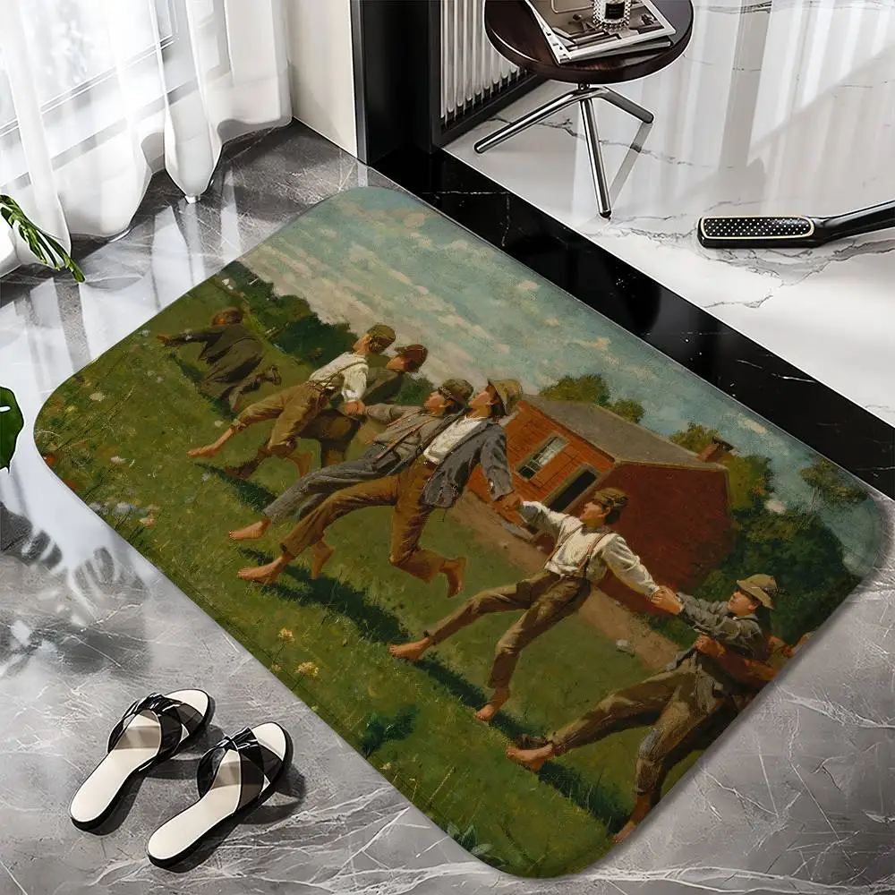 

Winslow Homer Artwork Floor Mat Printed Large Carpets Room And Bedroom Carpets Bathroom Anti Slip Door MATS Small Carpets