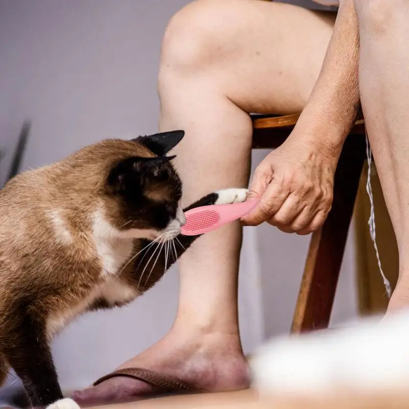 Cepillo para la barbilla de gato, de silicona suave, para el cuidado de la barbilla, antideslizante, multifuncional, suministros para mascotas, cepillo de limpieza para mascotas