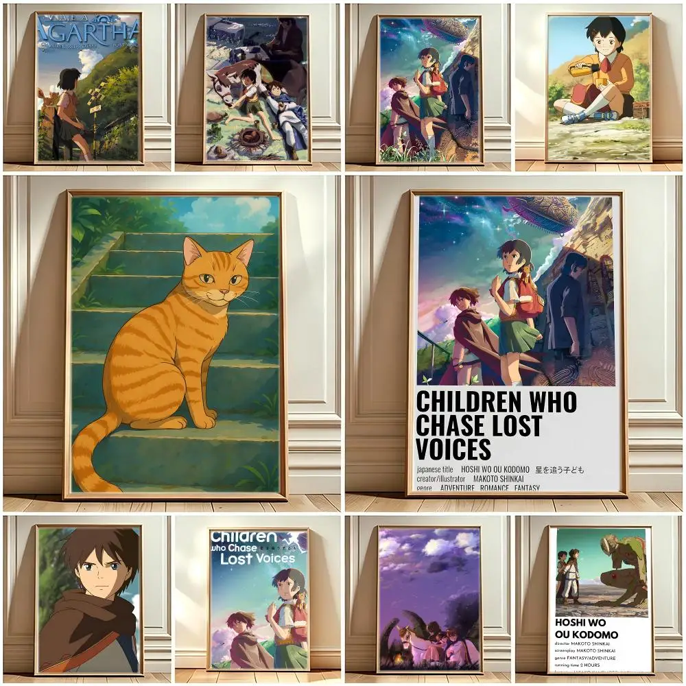 Japanese Anime C-Children Who Chase Lost Voices Poster Print Painting Home Decor for Bedroom Living Room Hallway