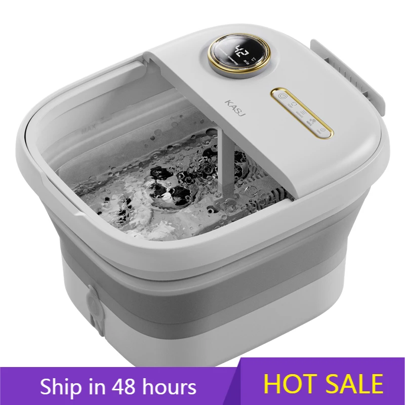 

YTYIN Multifunctional Electric Foldable Foot Bath Deepest Massage Basin Bubble Heating Detox Pedicure Bowl Foot Spa