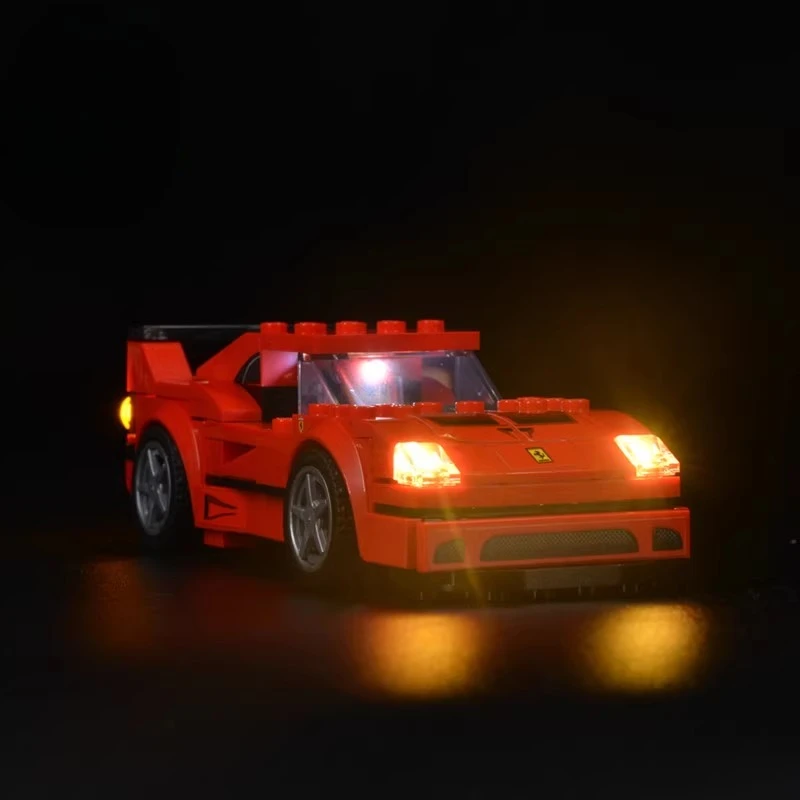 مجموعة إضاءة LED مناسبة لأبطال السرعة LEGO Ferrari F40 Competizione 75890 (لا تشمل مكعبات البناء)