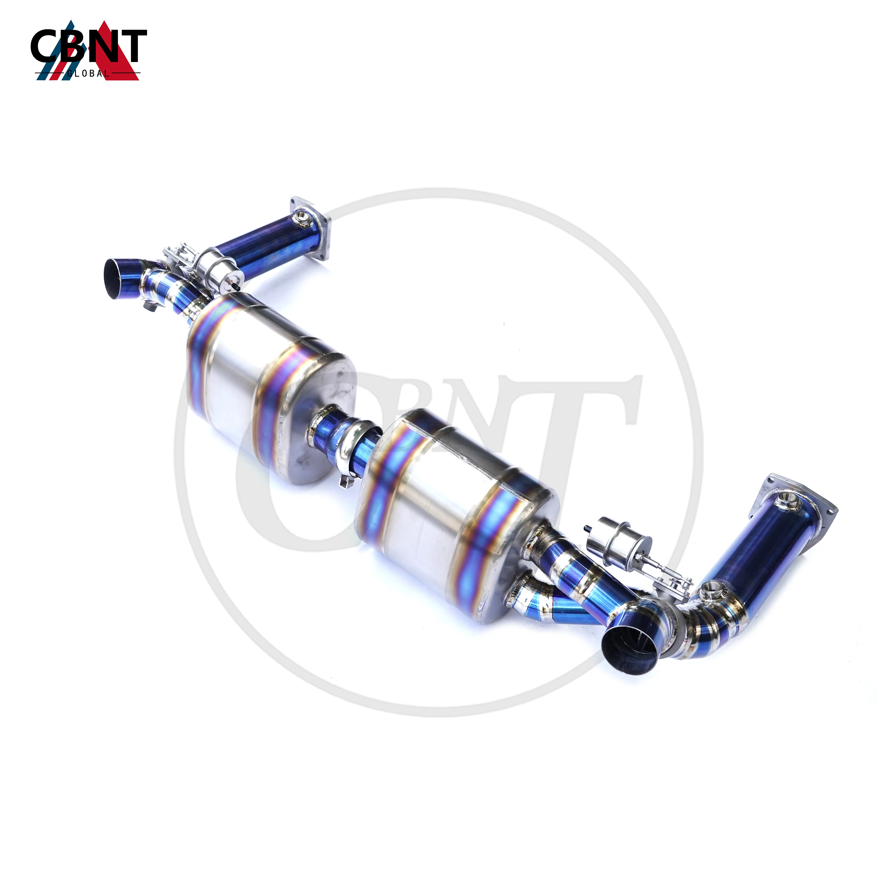 CBNT Exhaust System Pipe Titanium Valvetronic Catback Muffler with Valve Axle-back Exhaust-pipe for Porsche 911 997.1 Turbo