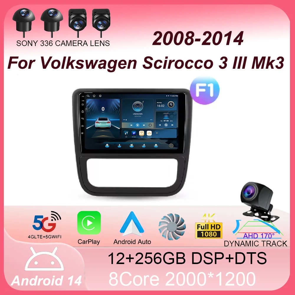 

Android 14 For Volkswagen Scirocco 3 III Mk3 2008 - 2014 Multimedia Video Car Radio Player Navigation stereo GPS No 2din 2 din d