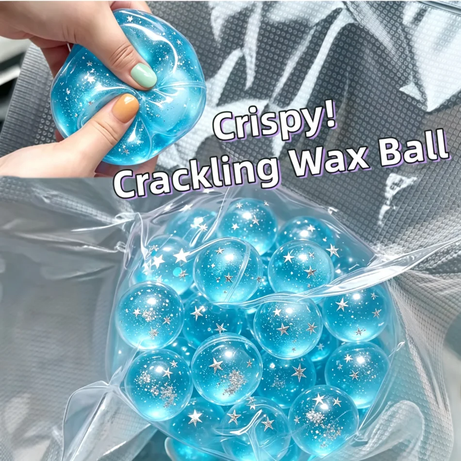 HOT Pinchable Slow Rebound Crystal Crispy Squishy Soft Squeeze Fidget Toy  ASMR Crispy Texture Crunchy Sound Stress Relief Toy