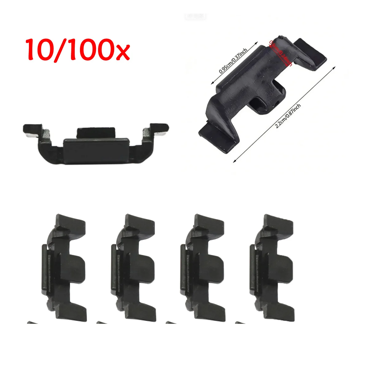10/100x Headlight Trim Ring Clip Set for BMW Mini 2007-2018 51132752145