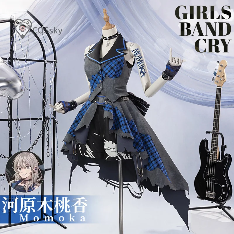 Disfraz de Cosplay de Anime GIRLS BAND CRY, Kawaragi Momoka, Iseri Nina, 2026, Nuevo Vestido Lolita para Niña, Accesorios, Sombrero, Accesorios, Conjunto de Carnaval