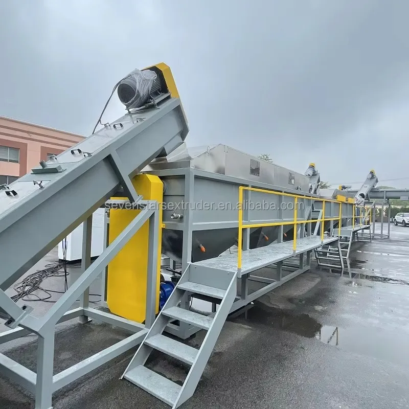 Customized Automatic Waste PP/PE Bottle Hard Plastic Crushing Washing Line And Recycling Line