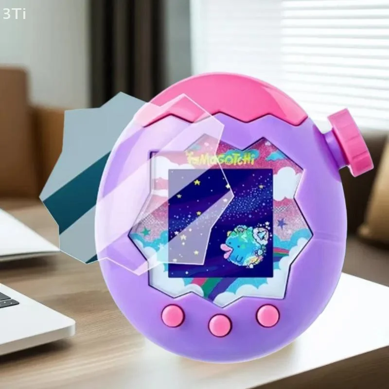 Copertura protettiva per schermo intero per accessori da gioco Tamagotchi Paradise in giallo trasparente