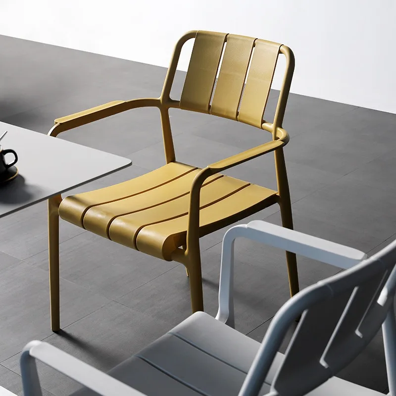 

Outdoor Waterproof Sun-proof Plastic Dining Chairs - Simple Garden, Terrace, Balcony Furniture for Villa Gardens and Open Spaces