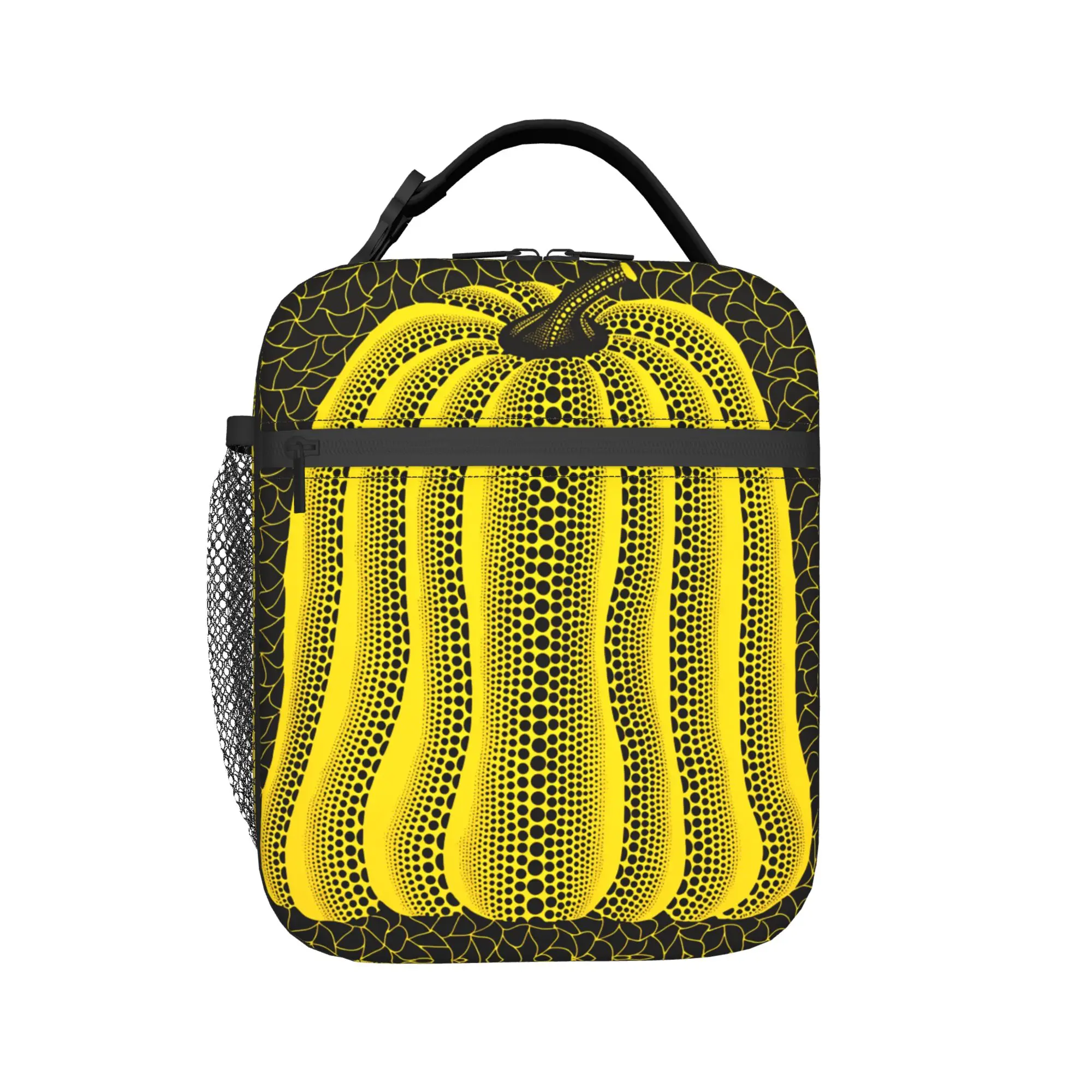 Yayoi Kusama Abstract Face Lunch Bag School Portable Tote Food Bags For Unisex  Oxford Custom Cooler Bag