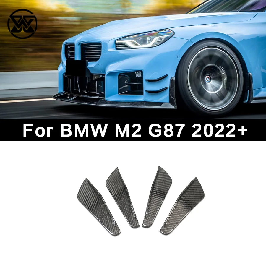 

Carbon Fiber Front Bumper Side Canards Fin Flaps Trims Splitters For BMW M2 G87 2022+ Car Styling Spoiler Trim Cover Body Kit