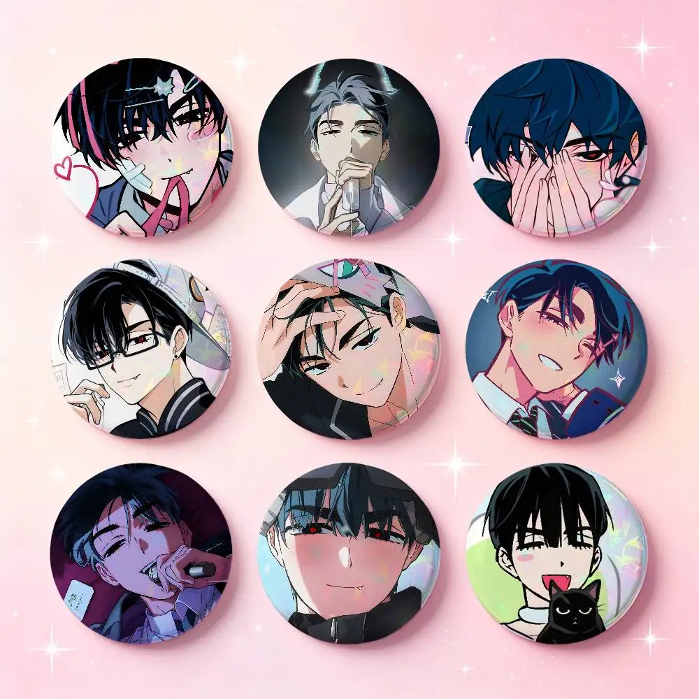 I-Ivan Alien Stages Cartoon Badges 25 32 44 58 75 Mm Round Cosplay Pin Bag Decor Fans Collect Friends Gifts Brooch Souvenir