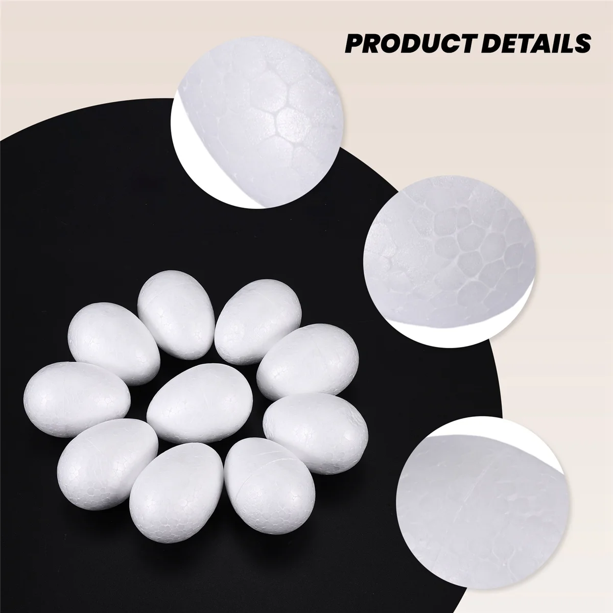 10 eggs 6 cm white Easter Egg decorative egg for painting or sticking