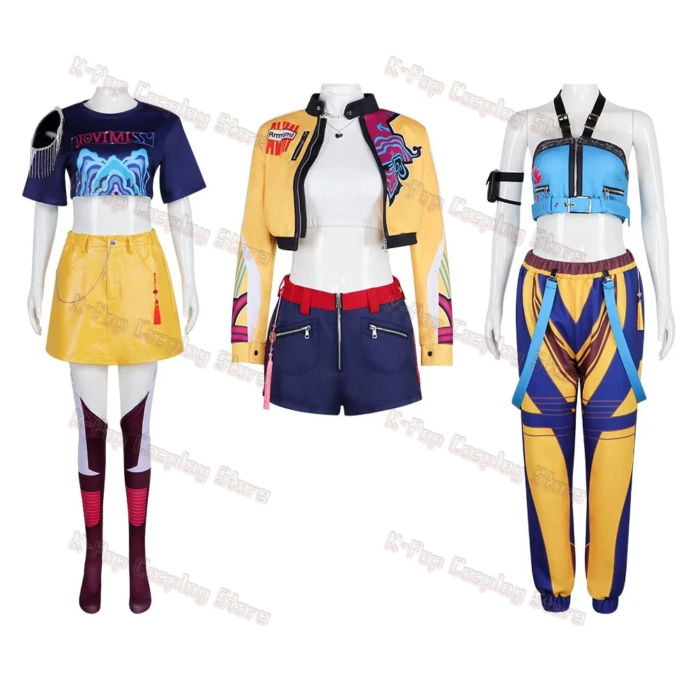 2025 กลุ่มสาวKPOP Devil Huntersคอสเพลย์ชุดM Mira Zoey Rumiสีสันชุดสําหรับปาร์ตี้ฮาโลวีนชุดผู้หญิงเซ็กซี่