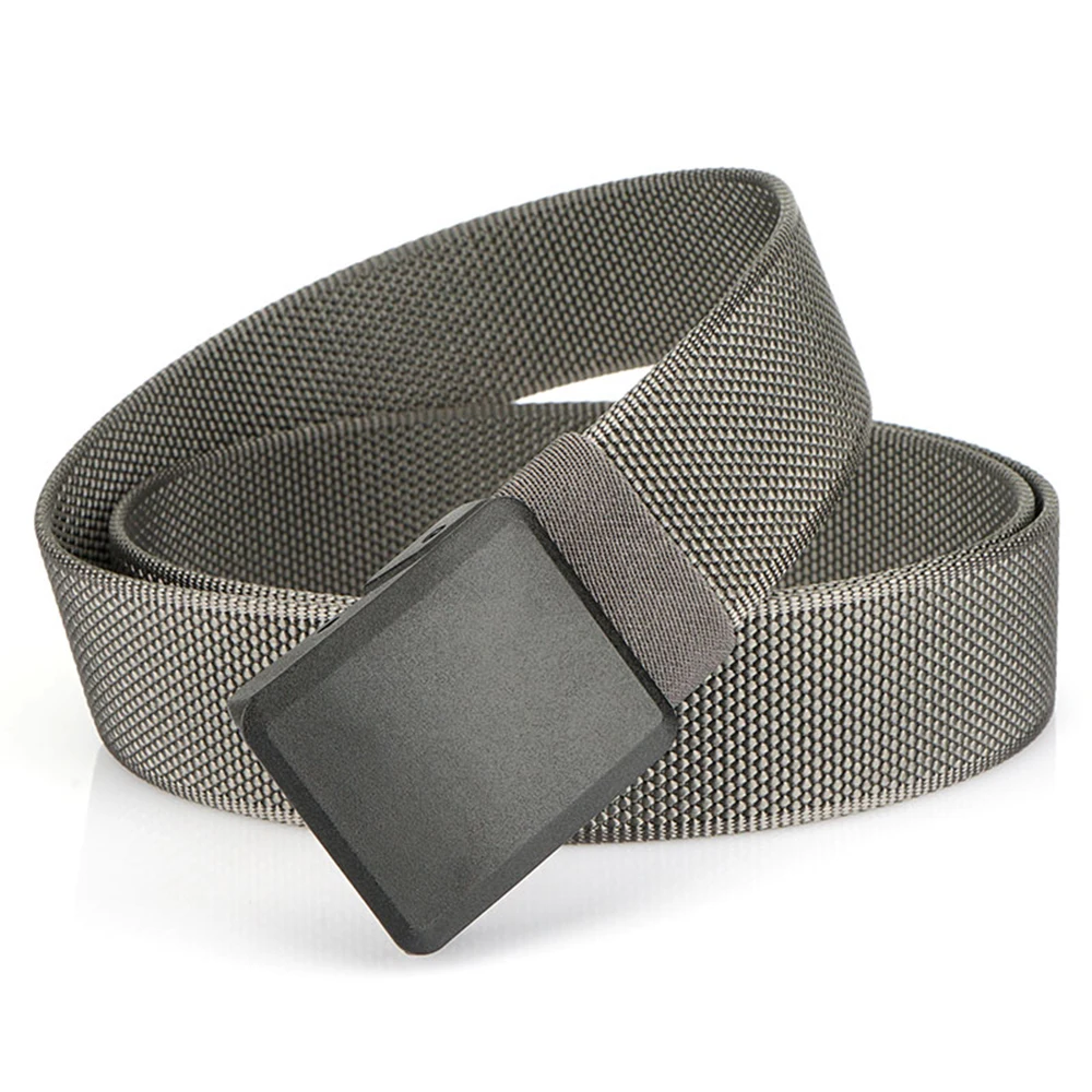 TUSHI Neuer elastischer Gürtel für Herren ohne Metall, Schnellverschluss, Nylon-Schnalle, weiche Faser, Unisex, Stretch-Gürtel, Wandern, Angeln, Sportgürtel – Detail 18