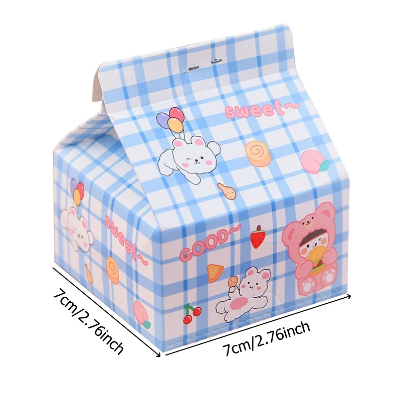 200 Sheets Cartoon Cute Bunny Memo Pad Sticky Notes Milk Box Memo Message Label Note Book School Office Supplies Stationery