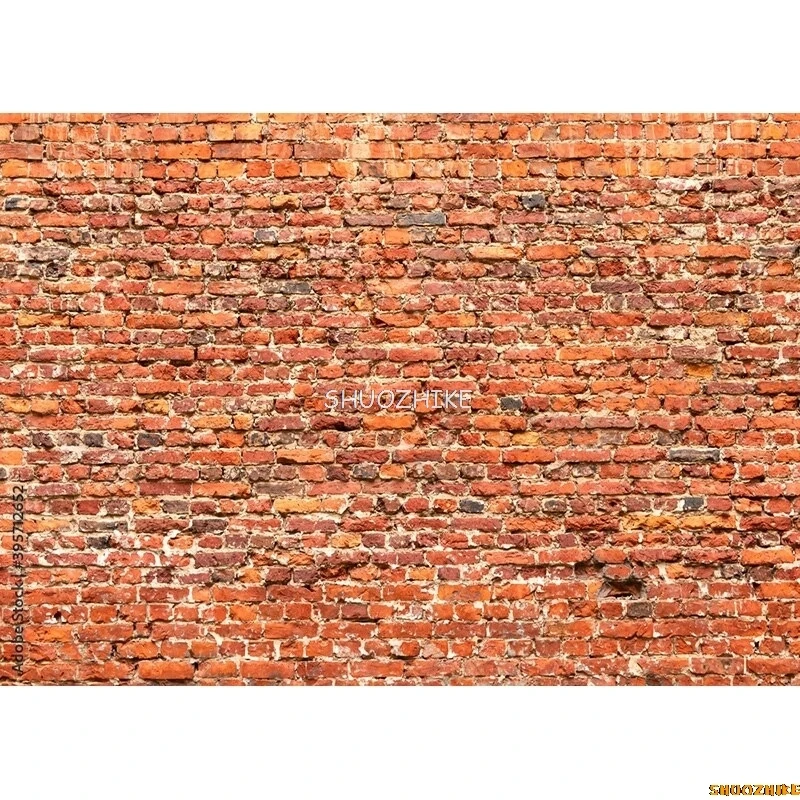 SHUOZHIKE Art ผ้ากําแพงอิฐวินเทจการถ่ายภาพฉากหลังภาพพื้นหลังสตูดิโอ Prop ZXX-22