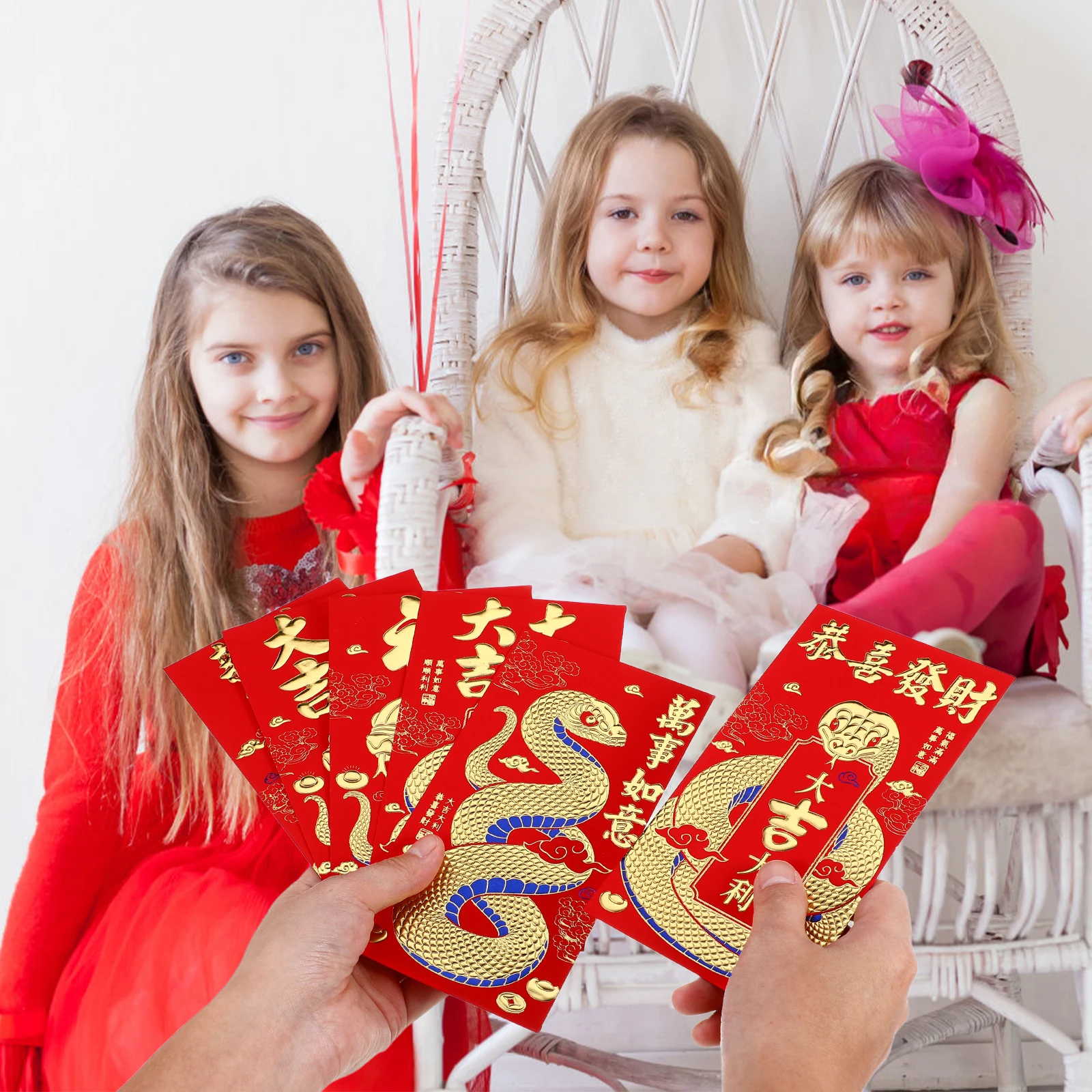 

18 Pcs Zodiac Snake Red Envelope Chinesse Envelopes Chinese Packet Lucky Fancy for Money Festival Cash New Year