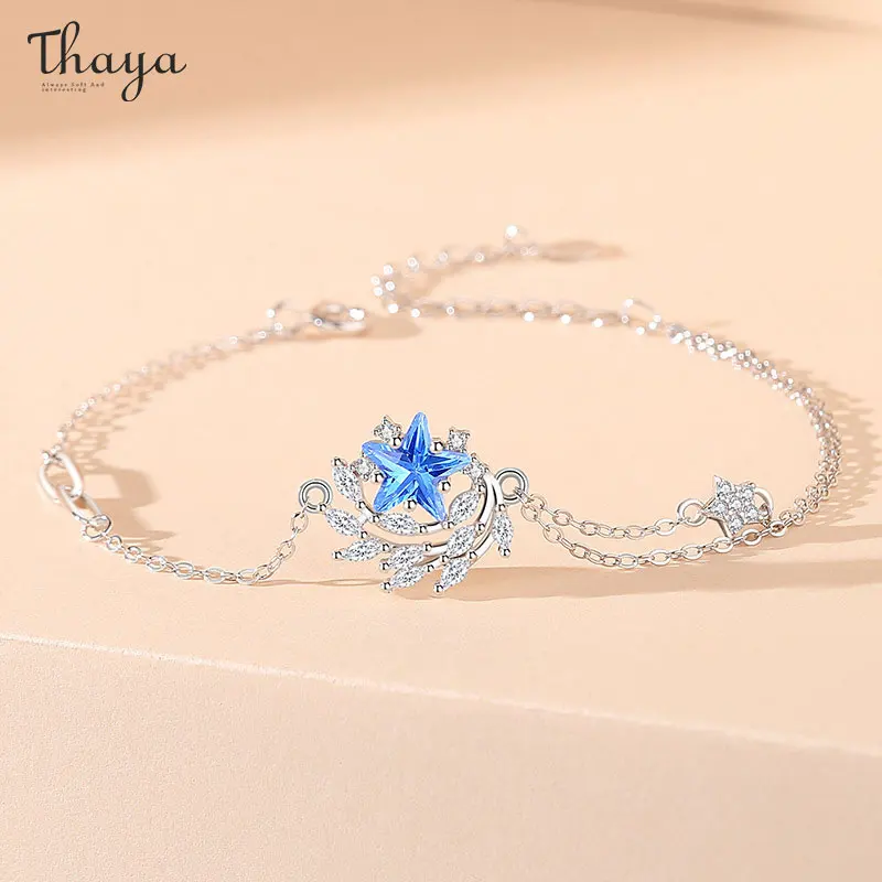 

Thaya 100% S925 Silver Women Bracelet Romantic Female Bracelets Elegant Fashion Female Bracelet Women Crystal Party Fine Jewelry