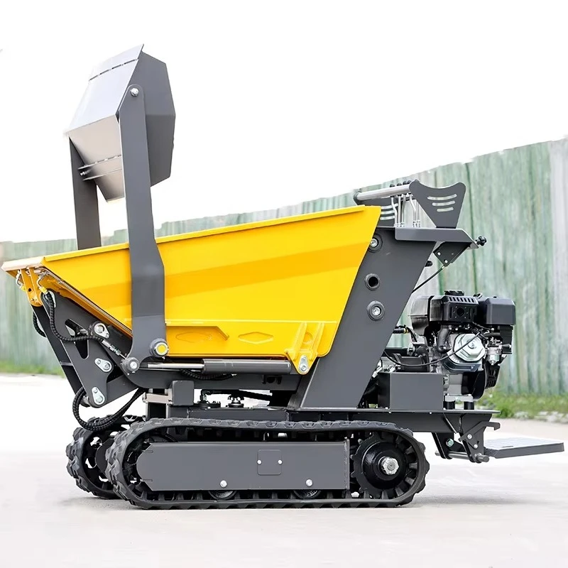 Mini Crawler Dumper Diesel Hydraulic Lifting Unloading Small Track Tipper For Farm Construction Transport