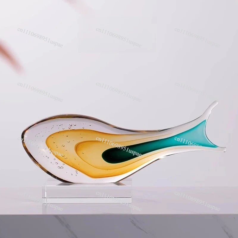 Light luxury high-end glazed living room ornament, wabi-sabi wind entrance home decoration art crafts