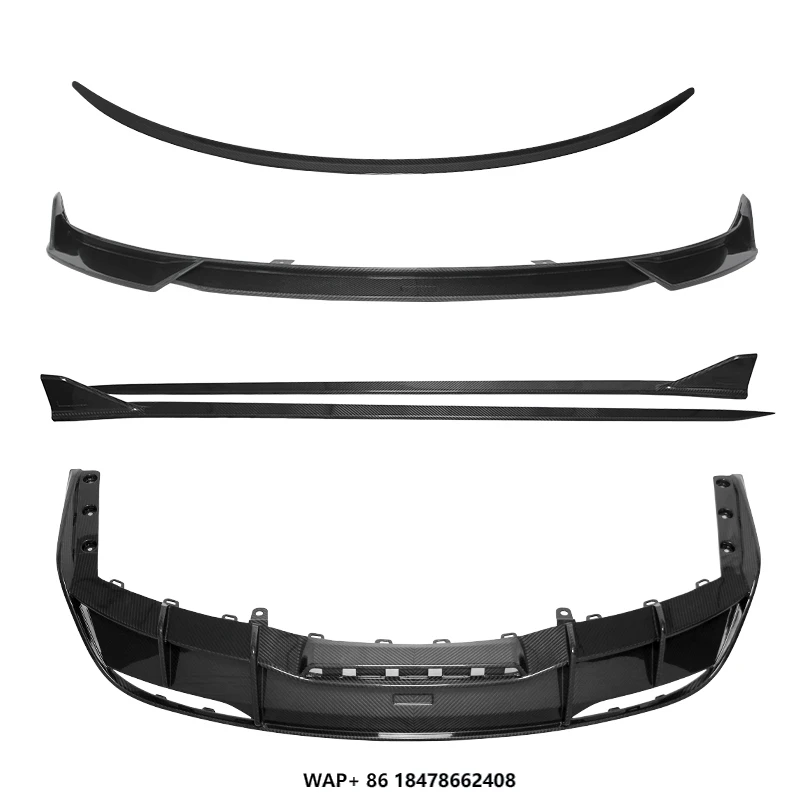 

NEW Design Real Carbon Fiber Automotive Body Kit Model 3 2023 Car Exterior Accessories Rear Spoiler Front Lip Side Skirt