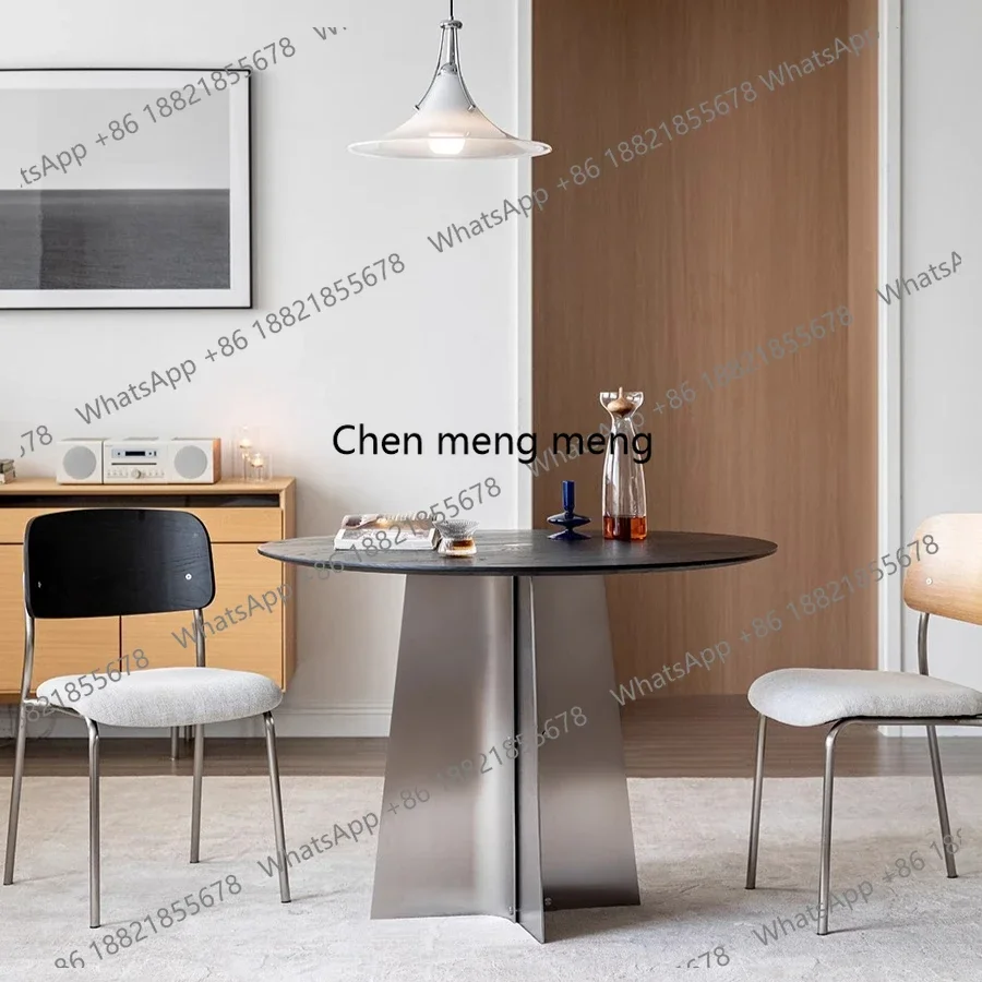 

ГОРЯЧИЕ ПРОДАЖИ Современный простой круглый стол из цельного дерева, обеденный стол для маленькой квартиры, дома, ваби говорит черный стол в стиле ретро