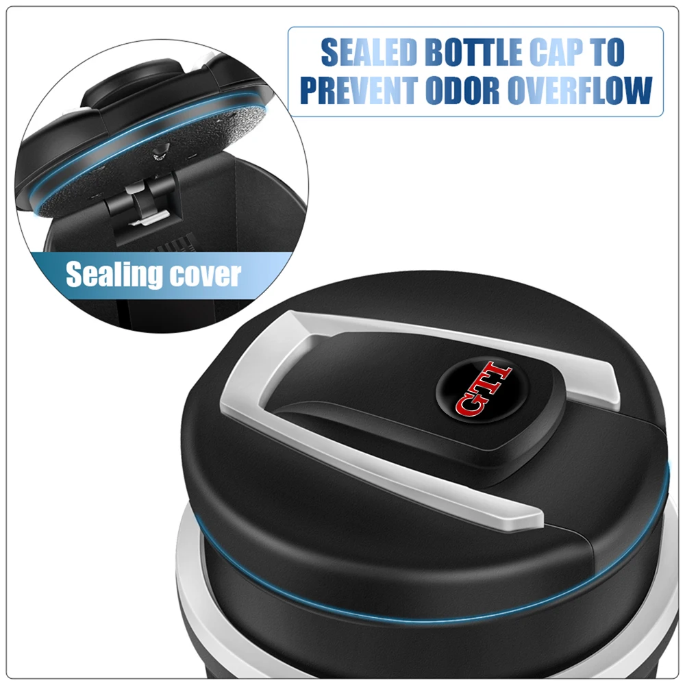 1pcs Car Cigarette Ashtray Cup With Lid With LED Light For Volkswagen VW GTI Golf 4 5 6 7 Jetta Polo Caddy GTI Bora MK7 Beetle