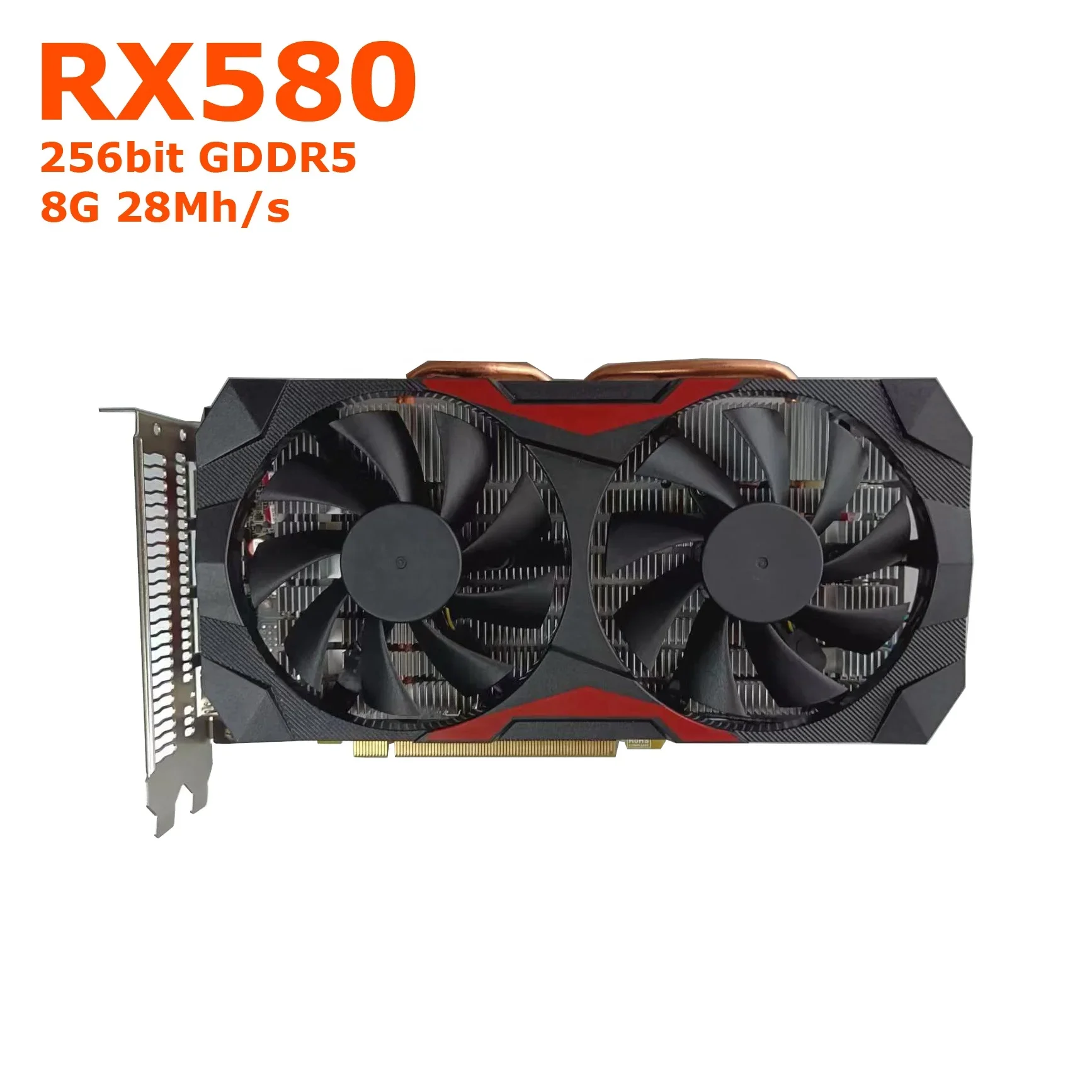 

Video Card RX 580 8GB AMD Radeon 256Bit 2048SP GDDR5 GPU RX580 8G Graphics Cards non lhr 6g hashrate 28-30mh/s