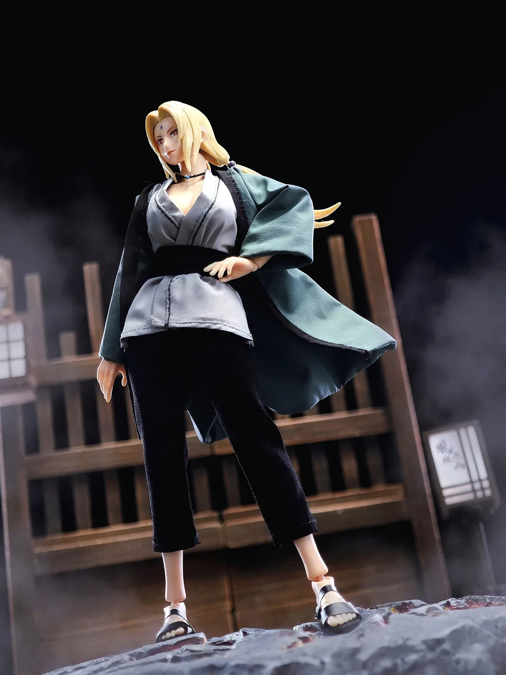 

1/12 Scale Five Generations Tsunade Cloth Robe Vest Pants Shoes Set Clothes for 6" Action Figure CF Body Model