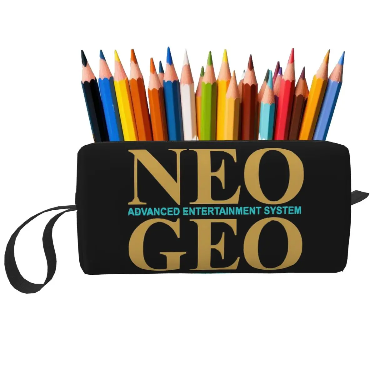 

Neo Geo Logo Neogeo Arcade Pencil Case for Boys Girls Gifts Pen Box Pencil Bag Stationery Supplies Travel Women Cosmetic Bag