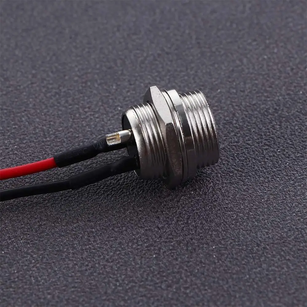 Durable Cycling 3 Pin Prong Round Head Three-hole Battery Charging Charging Port Inline Connector Jack Socket