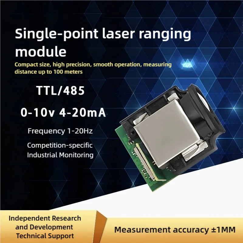 Laser Rangefinder Industrial Module, High-Precision TTL Serial Port STC Single-Chip Microcomputer, 30-M, 50-M,100-M