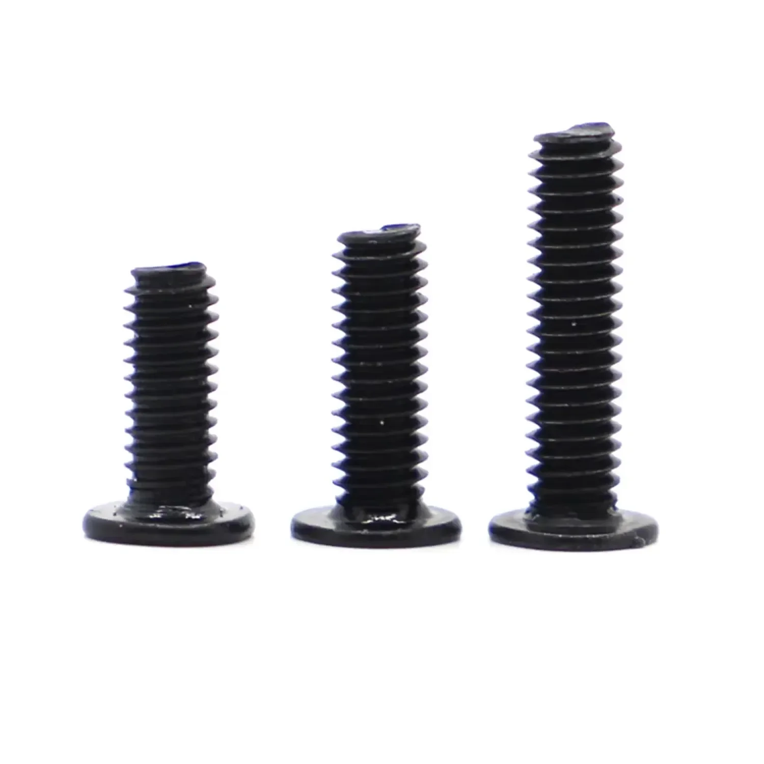 Black CM Set Screw M2 M2.5 M3 M4 Kit 75-420P Carbon Steel Cross Phillips Ultra Thin Flat Wafer Head Bolts Laptop Screws