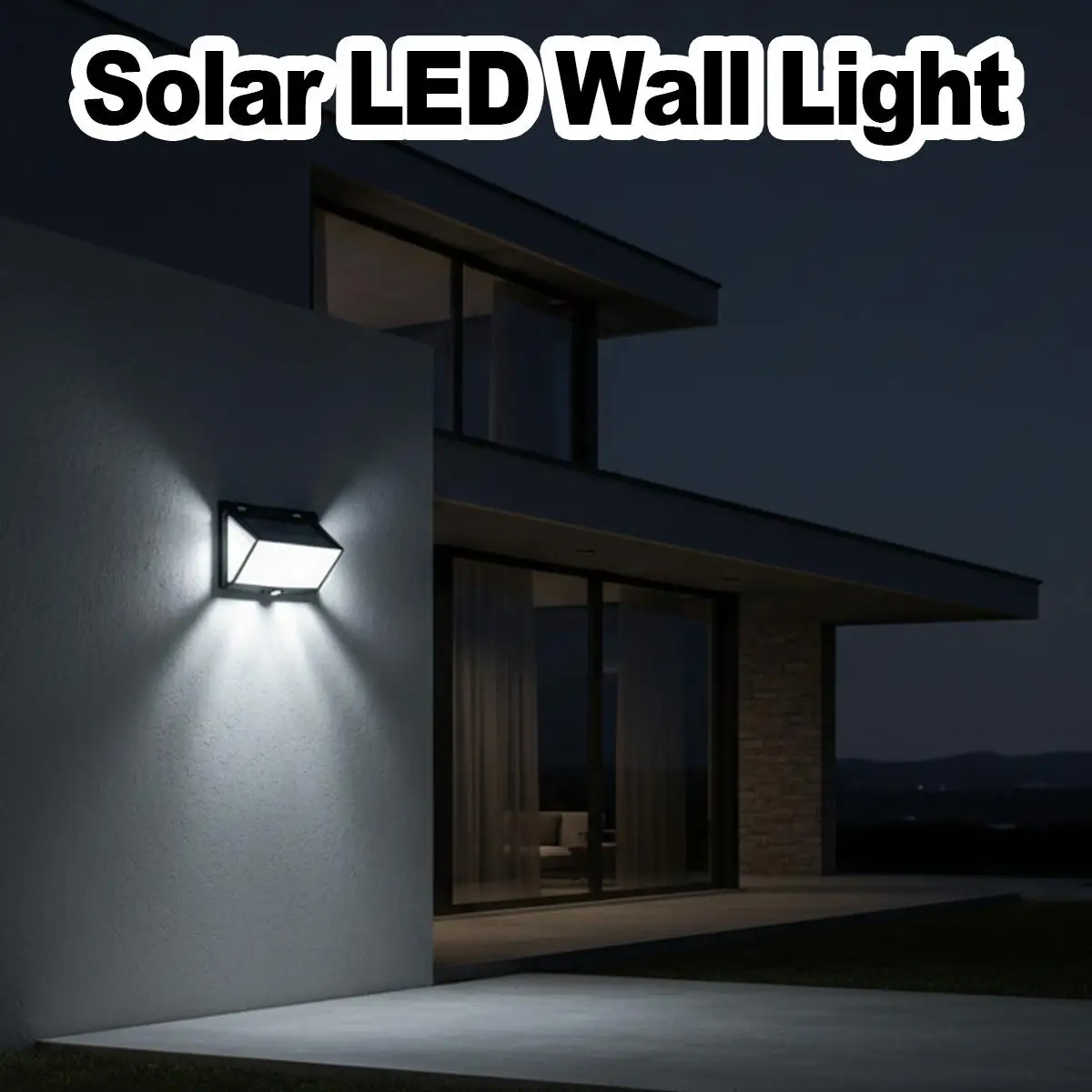 

3-Sided LED Wall Light Solar Powered High Power ABS Housing Home Security Illumination Street Fence Deck Spotlight Art Room