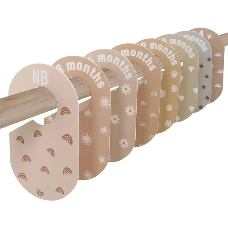 Baby Closet Divider Baby Wardrobe Organizer Double-Sided Minimalist Cute Design Nursery Decor Clothes Hanger Dividers for Sortin